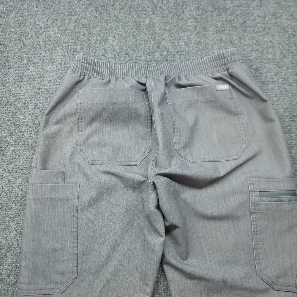 FIGS Technical Collection Grey Scrub Pants Petite Small TW2000P Teal Drawstring - Picture 8 of 16